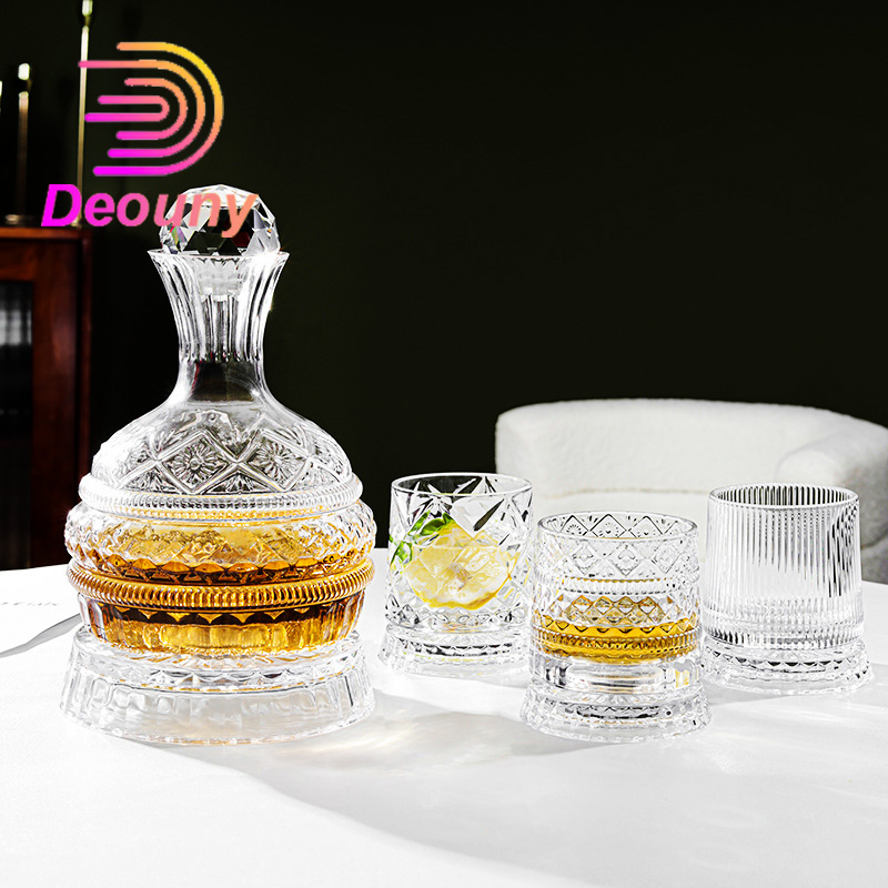 Wine Beer Whiskey - DEOUNY European Star Diamond Rotating Wine
