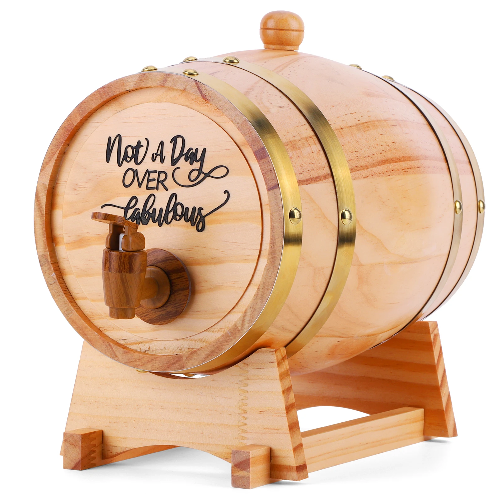 3L Wooden Whiskey Barrel with  - Wine Beer Whiskey ulasan dan harga