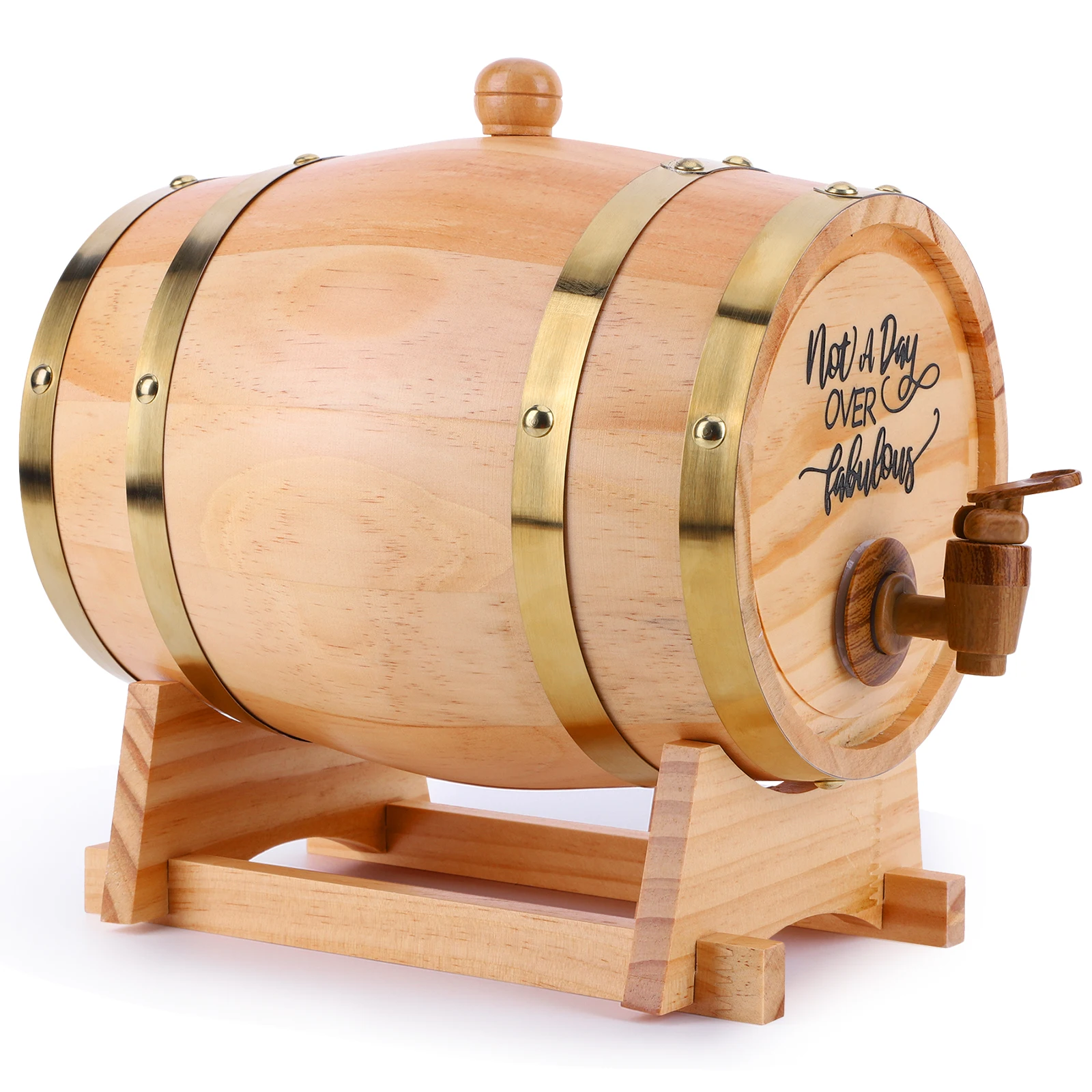 3L Wooden Whiskey Barrel with  - Wine Beer Whiskey ulasan dan harga
