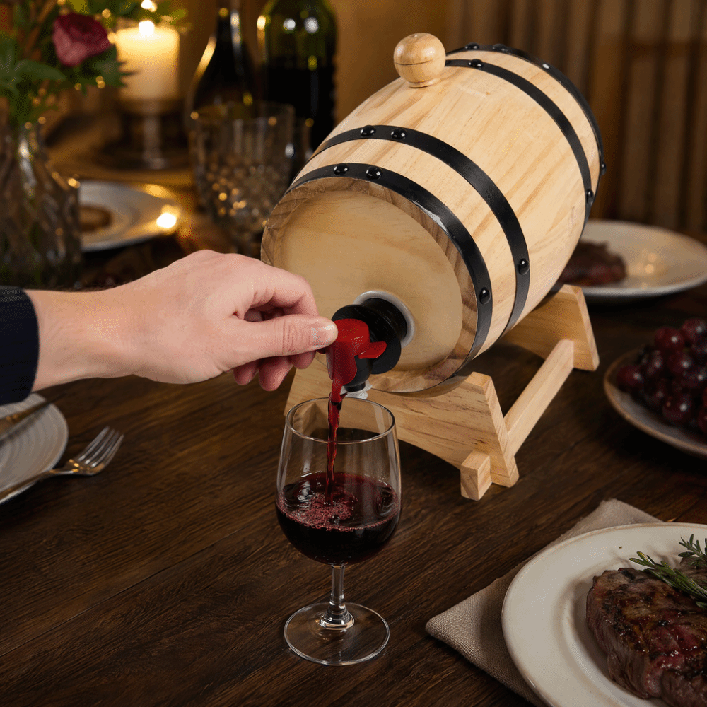 7 piece Vintage Pine Wood Wine - Wine Beer Whiskey ulasan dan harga