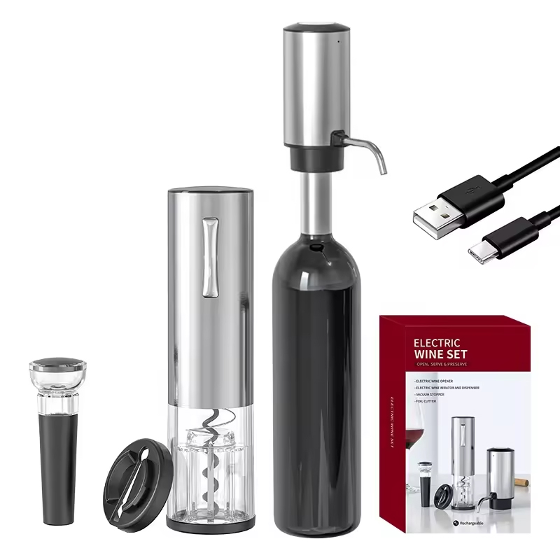 2024 New Design 4-in-1 Lithium - Wine Opener Electric ulasan dan harga
