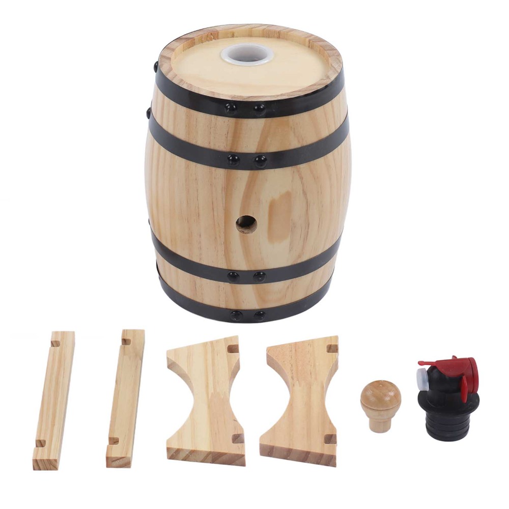 7 piece Vintage Pine Wood Wine - Wine Beer Whiskey ulasan dan harga
