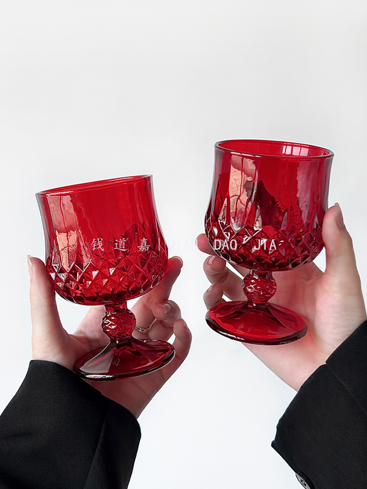 Vintage red ins style embossed - Wine Beer Foot ulasan dan harga