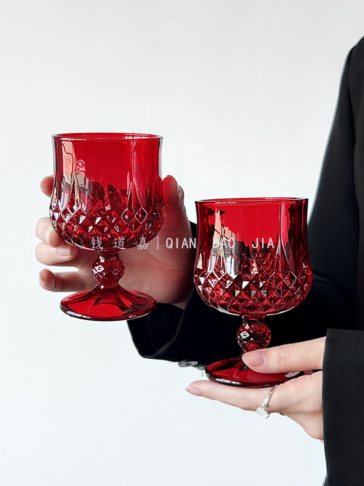 Vintage red ins style embossed - Wine Beer Foot ulasan dan harga