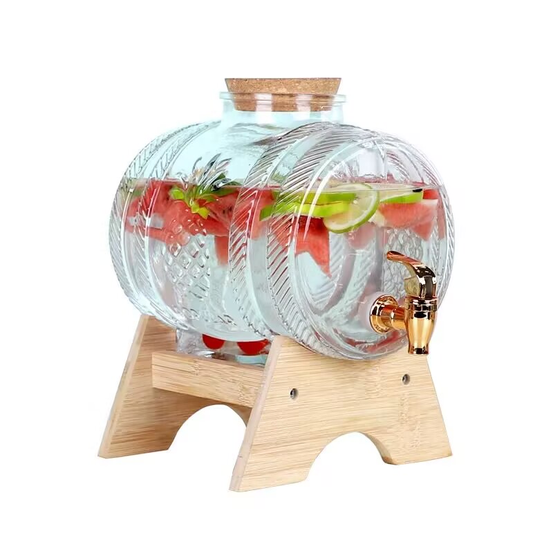 1L Glass Whiskey Barrel Wine B - Wine Beer Whiskey ulasan dan harga