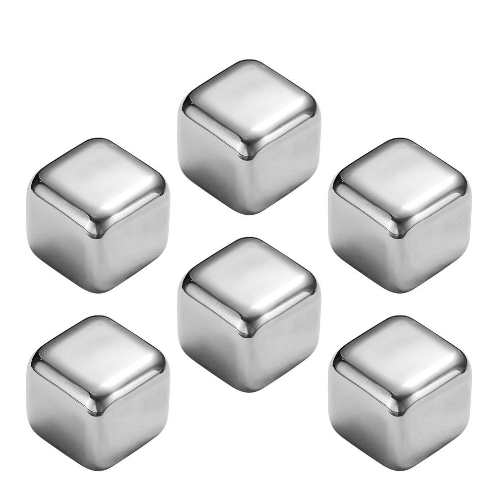 6Pcs Stainless Steel Wine Rock - Wine Beer Whiskey ulasan dan harga